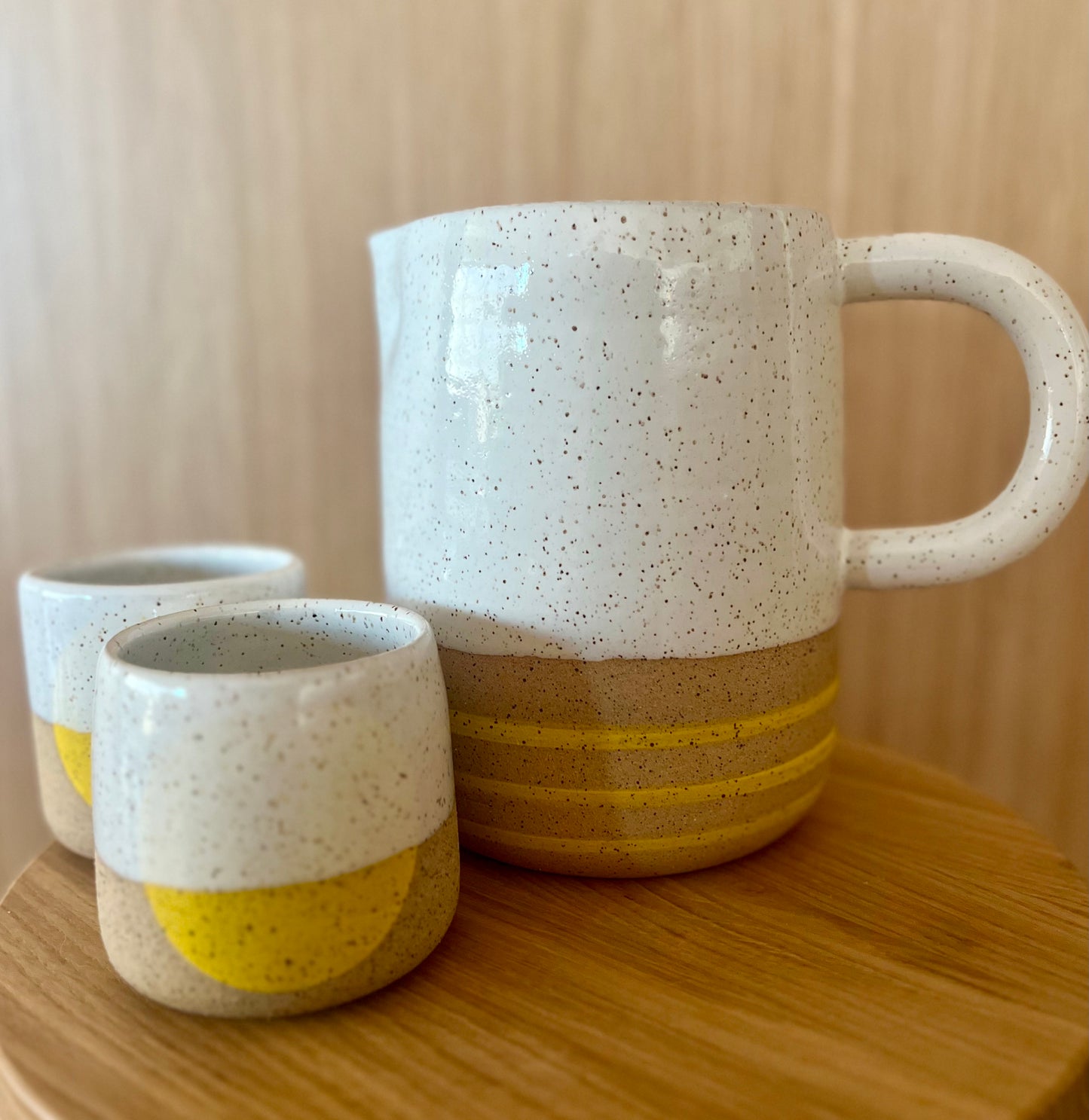 YELLOW STRIPED PITCHER