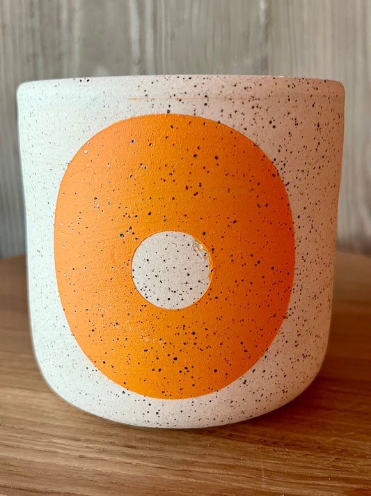 SMALL TANGERINE CIRCLE POT