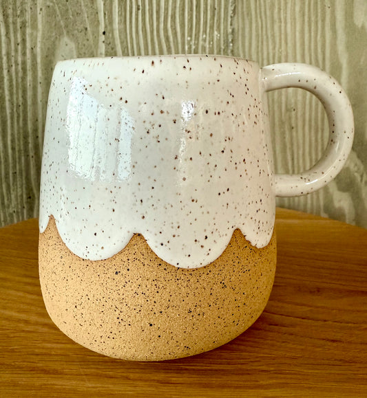 WHITE SCALLOP MUGS