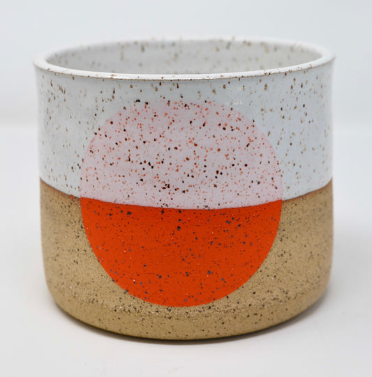 Medium Orange Dot Pot